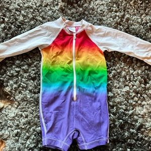 Hanna Andersson rainbow bathing suit size 18 to 24 months